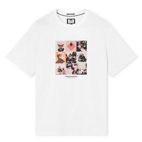 Weekend Offender Low Album Covers Graphic Tee in White - Front Panel Main Image