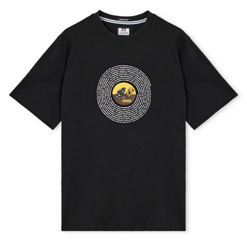 Weekend Offender Wansdown Blur Parklife Graphic Tee in Black - Front Panel Main Image