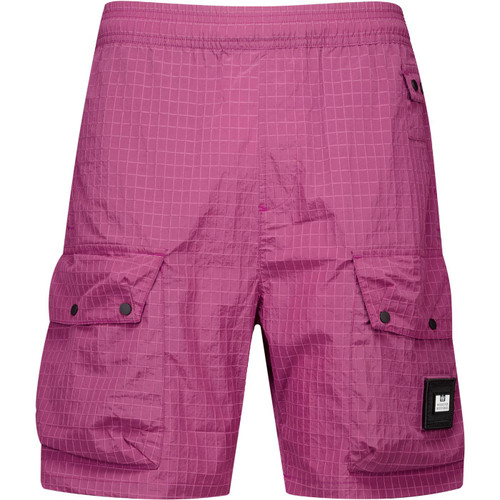 Weekend Offender Mens Zemmouri Ripstop Cargo Shorts in Kirsch Red