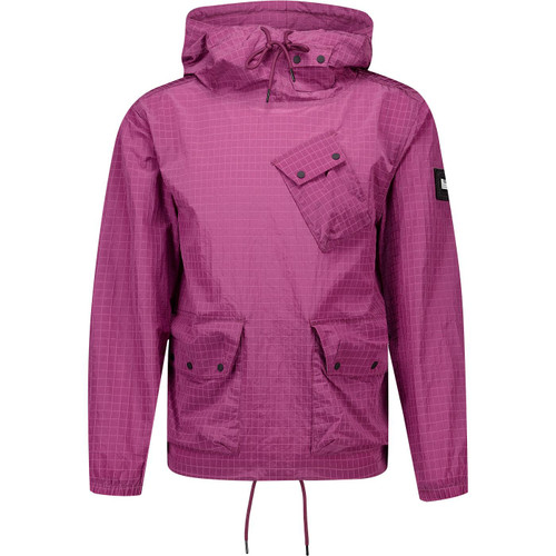 Weekend Offender Mens Grohl Over-Top Men's Ripstop Hoodie in Kirsch Red