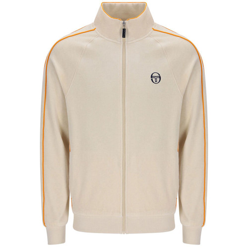 Sergio Tacchini Tasso Retro Velour Track Top in Sandshell