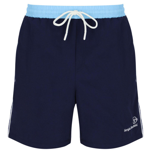 Sergio Tacchini Cortese Men's Retro Swim Shorts in Maritime Blue Navy