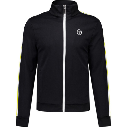 Sergio Tacchini Mens Franco Arm Stripe Zip Track Top Jacket in Black