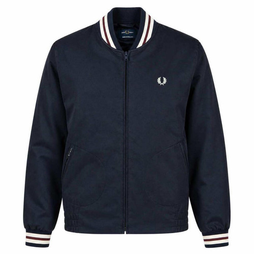 Fred Perry Men's Mod Made in England Tennis Bomber Jacket in Navy