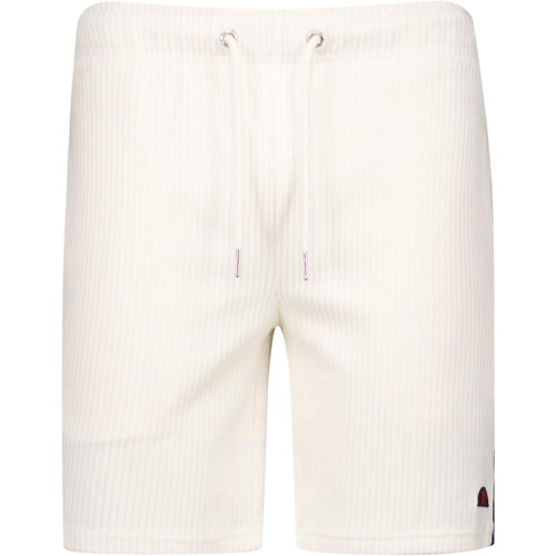Ellesse Mens Tomatro Corduroy Taped Drawstring Shorts in Off White