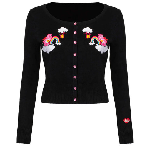 Hell Bunny x Care Bears Love A Lot Cardigan in Black