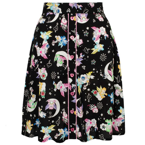 Hell Bunny x Care Bears Roxi 80s Skirt in Black