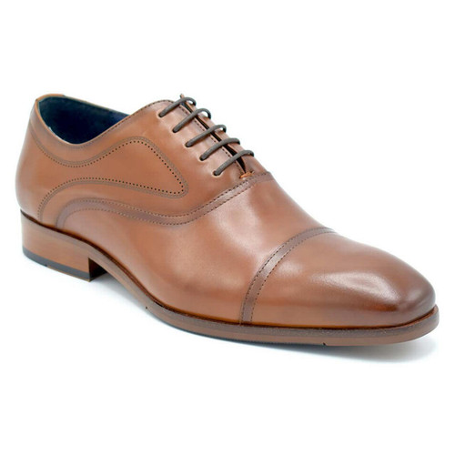 Paolo Vandini Keel Men's Mod Toe Cap Brogue Shoes in Tan - Main View