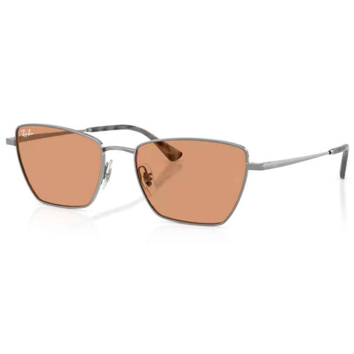 Ray-Ban Retro 70s Square Frame Aviator Sunglasses in Gunmetal and Orange