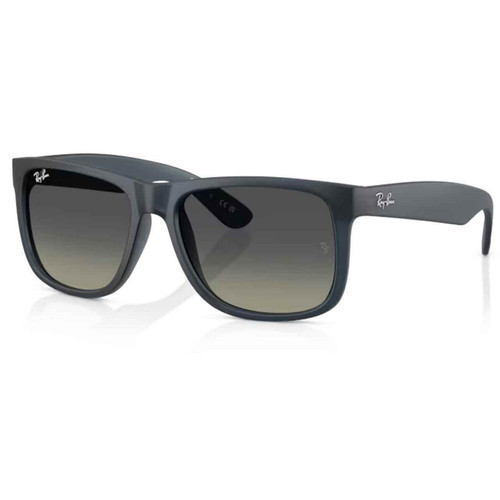 Ray-Ban Justin Retro 80s Wayfarer Sunglasses in Rubber Blue and Grey