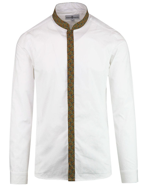 madcap england azimuth floral trim grandad shirt