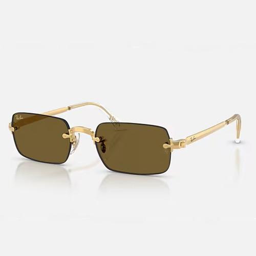 Ray-Ban x A$AP Rocky RB3928 Metal Collection Rimless Sunglasses in Arista / Dark Brown