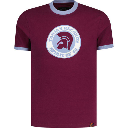 trojan clothing mens retro spirit of '69 logo print tshirt port