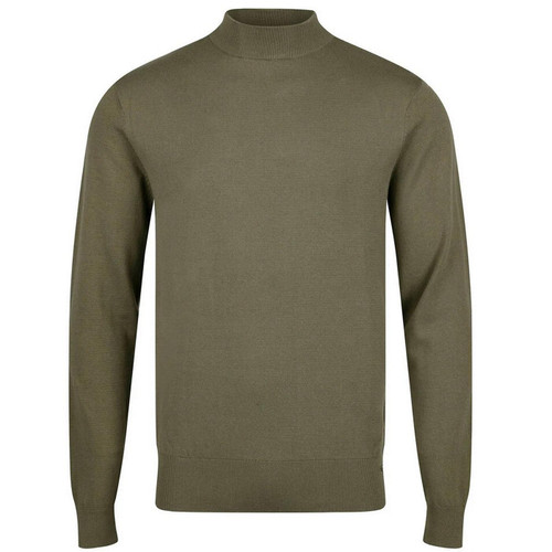Luke 1977 Jenson 1000 Knitted Mock Neck Jumper in Clover - Front Main