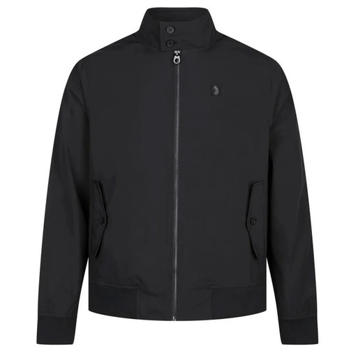 Luke 1977 Parry Funnel Neck Harrington Jacket in Black - Front Main