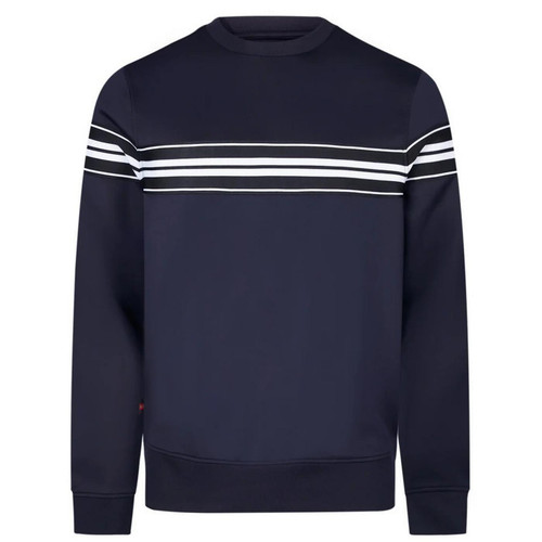 Luke 1977 Noel Vintage Trim Tape Sweatshirt in Dark Navy - Front Main
