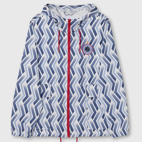 Pretty Green Kingsleigh Men's Hooded Jacket in Blue - Front flat