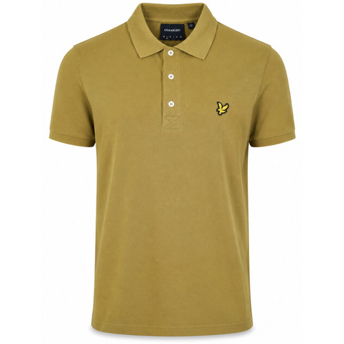 Front of the Lyle & Scott Classic Pique Polo Shirt in Bronze
