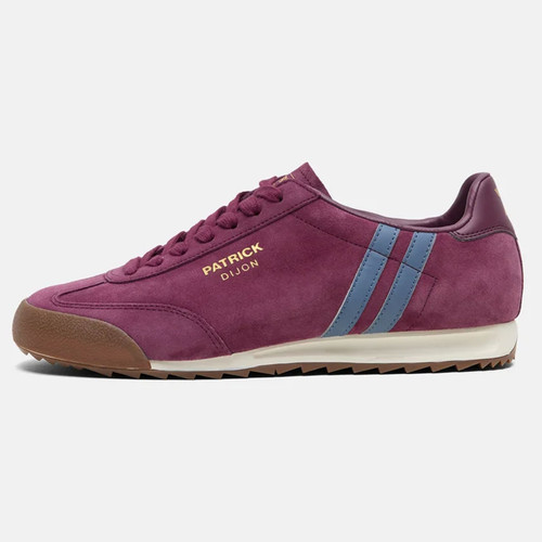 Patrick Dijon Runner Men's Retro Suede Trainers in Burgundy/Blue