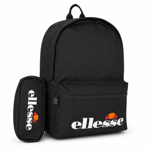 Ellesse Ralfa Backpack and Pencil Case in Black - Main View