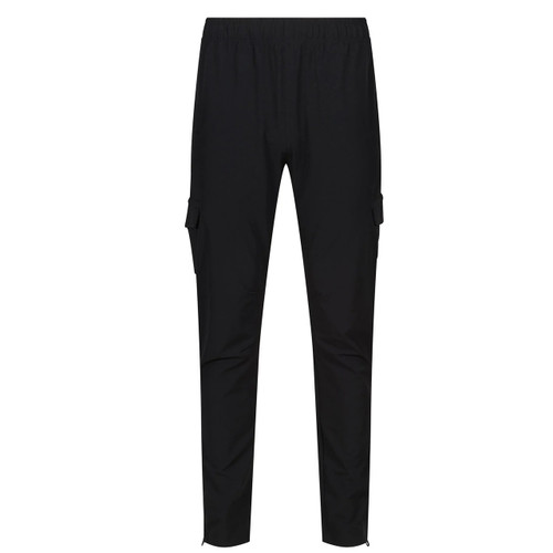Luke 1977 Semantic Pocket Detail Cargo Trousers in Black - Front