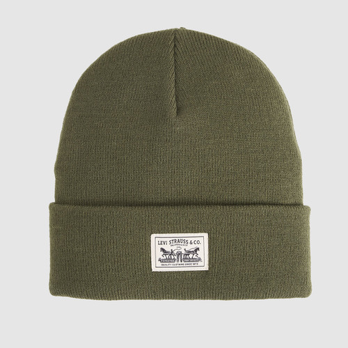 Levi's Embarcadero Beanie Hat in Olive Night - Front View
