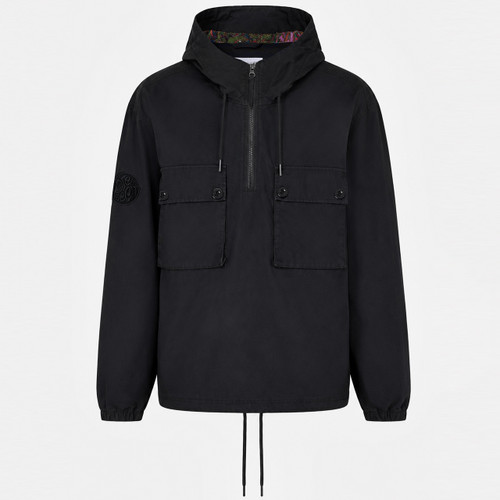 Pretty Green Hatton Overhead Smock Jacket in Black - Main View