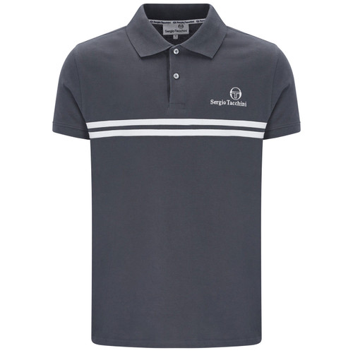 Sergio Tacchini Supermac John McEnroe Polo Shirt in Turbulence Grey