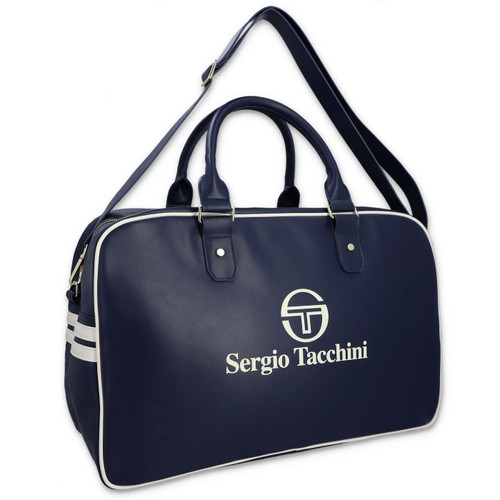 Sergio Tacchini Railton Retro 70s Holdall Bag in Maritime Blue
