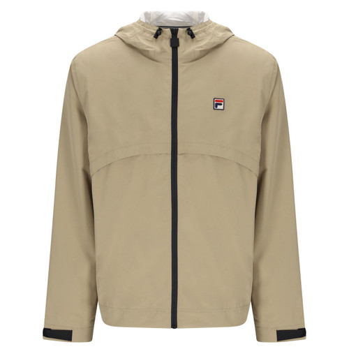 Fila Vintage Marcos Hooded Windbreaker Jacket in Chinchilla