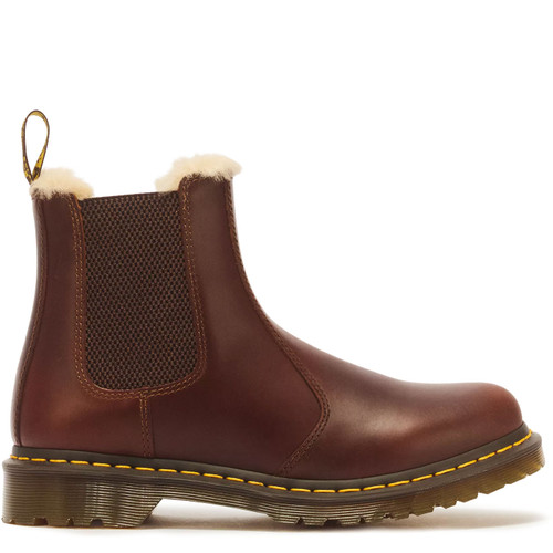 Dr Martens Women's 2976 Leonore Faux Fur Lined Chelsea Boots in Butterscotch