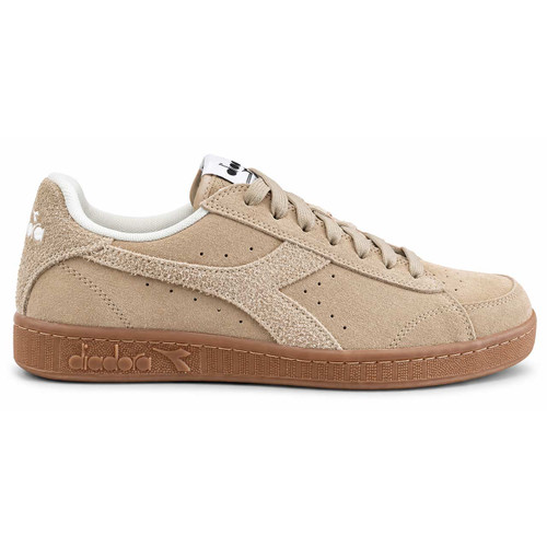 Diadora Game Low Suede Retro Trainers Beige Dollar - Side View
