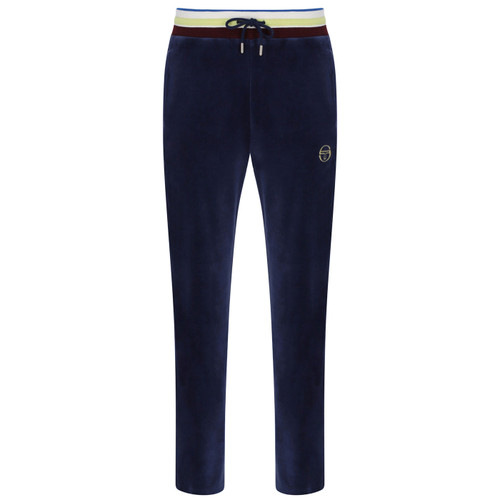 Sergio Tacchini Sartori Velour Track Pants in Maritime Blue