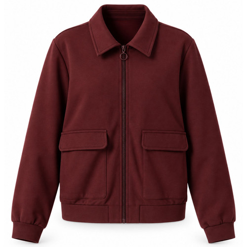 Mademoiselle YeYe Cargo Jersey Jacket in Zinfandel