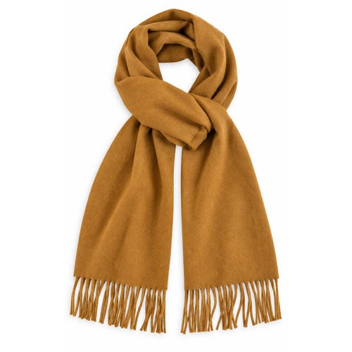 Failsworth Women's Wide Retro Pure New Wool Scarf in Mustard
