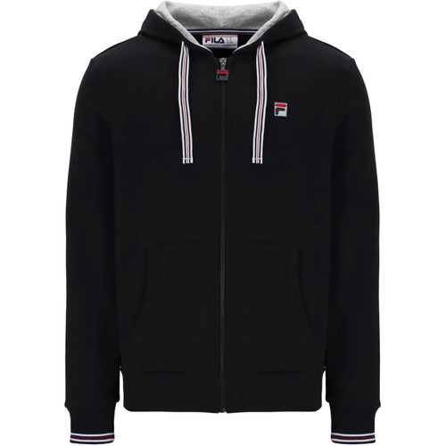 Fila Vintage Tenconi 2 Zip Through Hoodie in Black