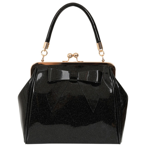 Banned Retro American Vintage Sparkle Handbag in Black