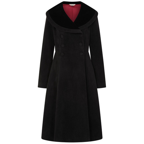 Banned Retro Clotilde Women's 50s Vintage Swing Coat in Black