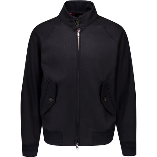 Baracuta Mens Melton G9 Zip Harrington Jacket in Black