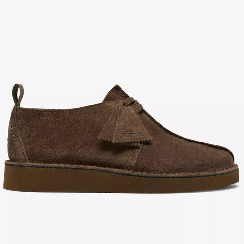 Clarks Originals Men's Desert Trek 2026 Suede Shoes in Dark Olive - Side view