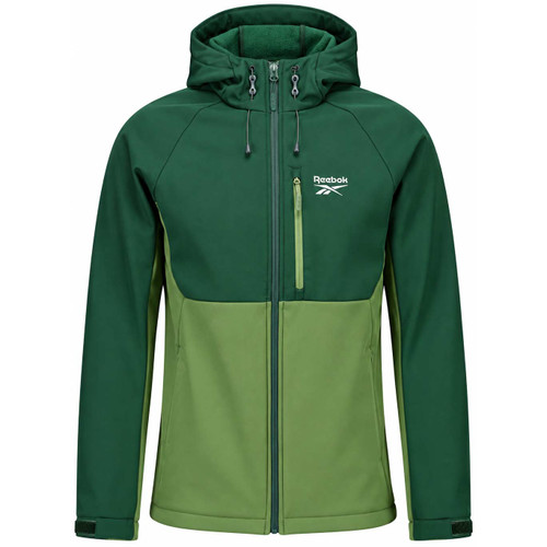 Reebok Skarde Hooded Softshell Hybrid Jacket Dark Green - Main View