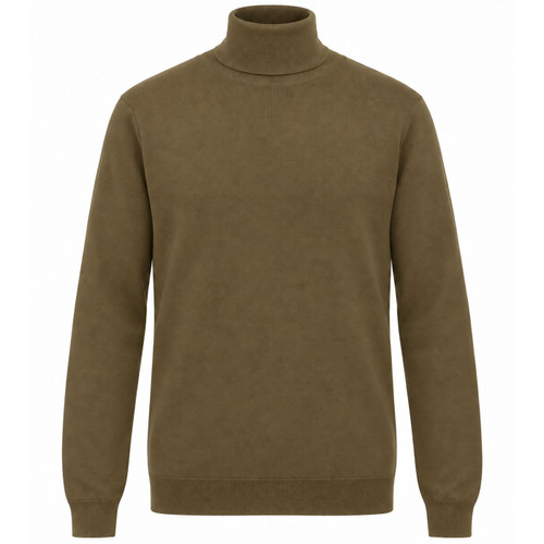 John Smedley Cherwell Merino Wool Roll Neck Jumper in Rewilding Green
