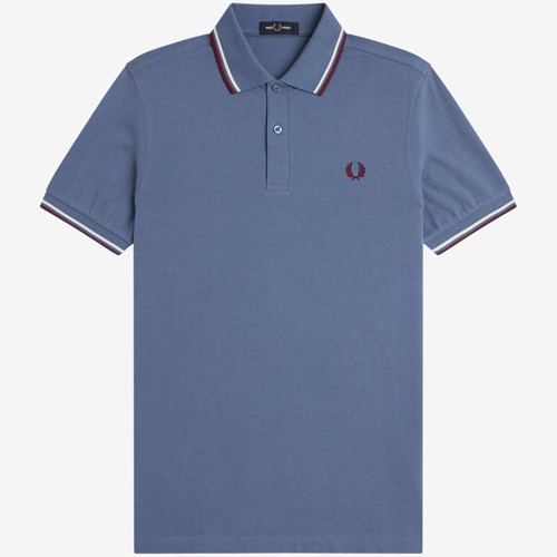 Fred Perry M3600 Twin Tipped Pique Polo Shirt Ace Blue