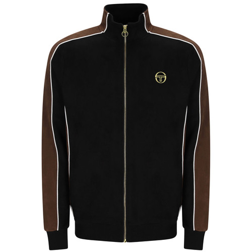 Sergio Tacchini Contrasto Track Top in Black