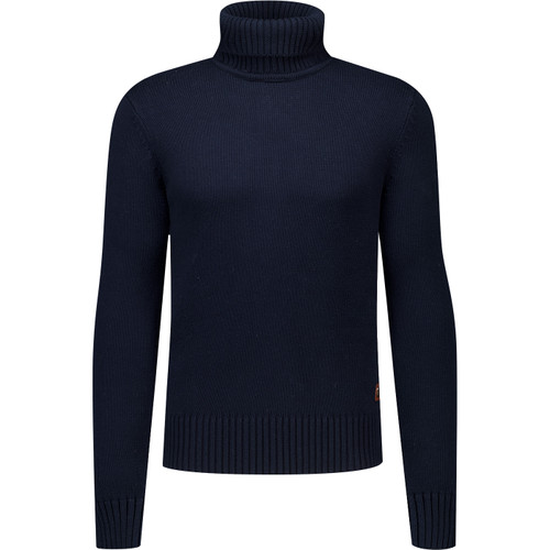 Trojan Mens Classic Submariner Roll Neck Knitted Jumper in Navy