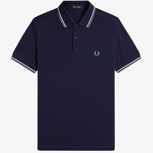 Fred Perry M3600 Mod Twin Tipped Polo in Twilight Navy