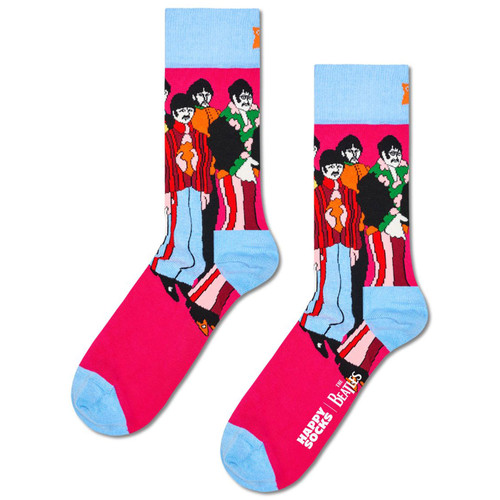 Happy Socks x The Beatles Band Poses Socks in Blue/Pink/Red