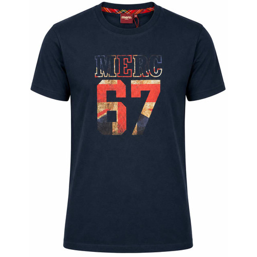 Merc Burnhill Men's Mod Union Jack 67 T-shirt Navy