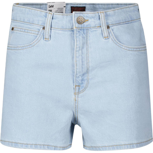 lee jeans womens carol denim shorts light blue