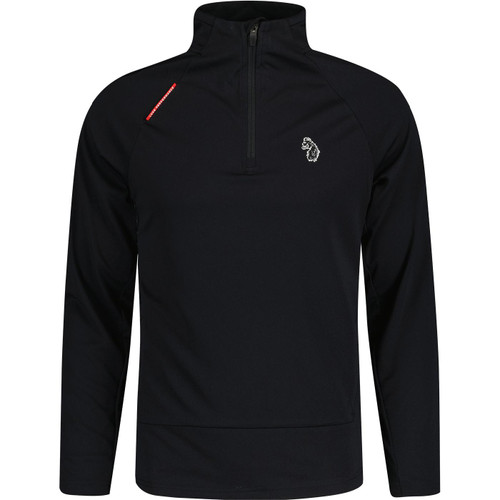 luke 1977 mens indicator overhead half zip funnel neck lightweight jacket jet black